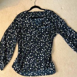 L Banana Republic floral blouse